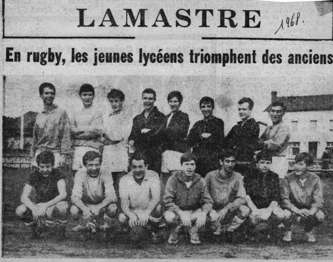 Rugby à Lamastre en 1968 suite Les participants au match jeunes